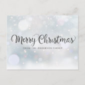 メリークリスマス スノー 企業向け ホリデーポストカード (正面)