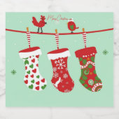 メリークリスマス スパークリングワインラベル (シングルラベル)