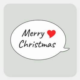 メリークリスマス スピーチバルーン スクエアシール