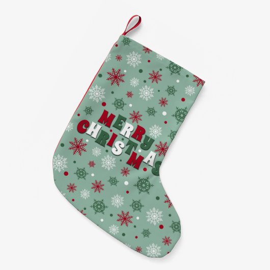 メリークリスマス スモールクリスマスストッキング (正面 (吊り時))