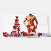 メリークリスマス スリップリージョー 赤 白 銀のギフト Case-Mate iPhoneケース (裏面 (横))