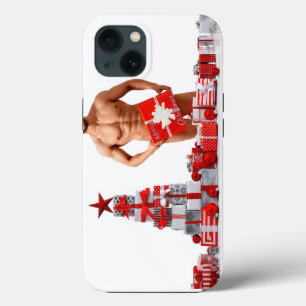 メリークリスマス スリップリージョー 赤 白 銀のギフト iPhone 13ケース