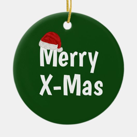 メリークリスマス セラミックオーナメント (正面)