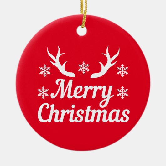 メリークリスマス セラミックオーナメント (正面)