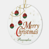 メリークリスマス セラミックオーナメント (左)