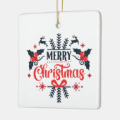 メリークリスマス セラミックオーナメント (左)
