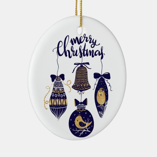 メリークリスマス セラミックオーナメント (右)