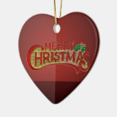 メリークリスマス セラミックオーナメント (左)