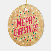 メリークリスマス セラミックオーナメント (左)
