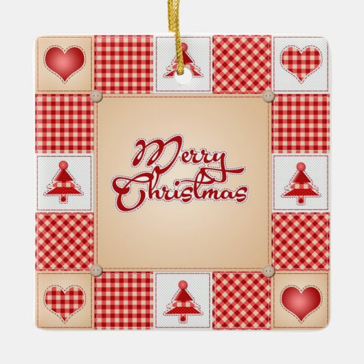 メリークリスマス セラミックオーナメント (正面)