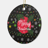 メリークリスマス セラミックオーナメント (左)