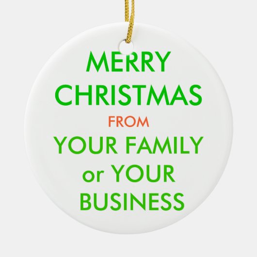 メリークリスマス, セラミックオーナメント (正面)