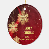 "メリークリスマス" セラミックオーナメント (左)
