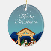 メリークリスマス セラミックオーナメント (左)