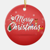メリークリスマス セラミックオーナメント (正面)