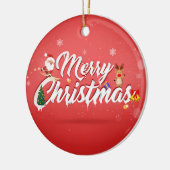 メリークリスマス セラミックオーナメント (左)