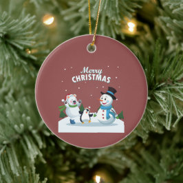 メリークリスマス セラミックオーナメント