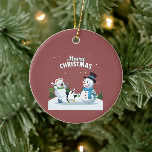 メリークリスマス セラミックオーナメント (ツリー)