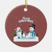 メリークリスマス セラミックオーナメント (正面)