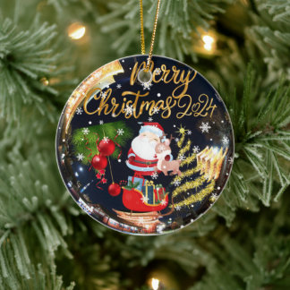 メリークリスマス セラミックオーナメント
