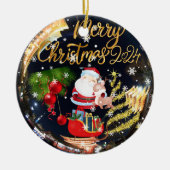 メリークリスマス セラミックオーナメント (正面)