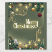 メリークリスマス セージ ワインラベル (シングルラベル)