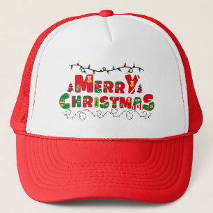 メリークリスマス:タイポグラフィで輝く喜び キャップ