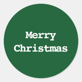 メリークリスマス タイポグラフィ ラウンドシール
