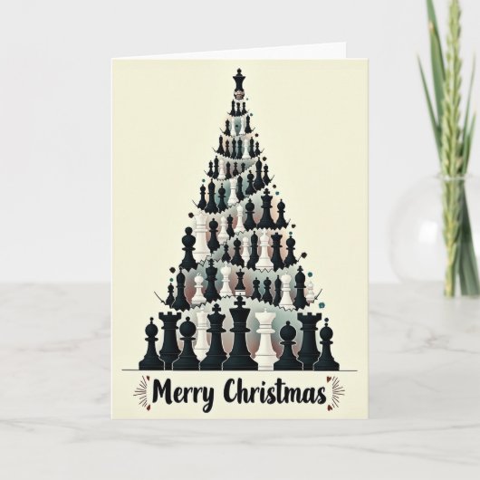 メリークリスマス チェスツリー カード (正面)