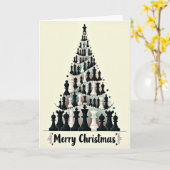 メリークリスマス チェスツリー カード (黄色い花)