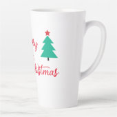 メリークリスマス ツリーとかっこいい書道 カフェラテマグ (右)