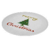 メリークリスマス+ツリーデザイン カッティングボード (角)