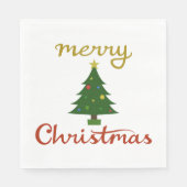 メリークリスマス+ツリーデザイン スタンダードランチョンナプキン (正面)