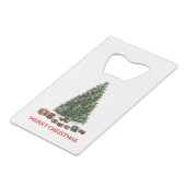 メリークリスマス ツリー（デザイン1）プレゼント付き クレジットカード栓抜き (裏面アングル)