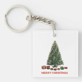 メリークリスマス ツリー（デザイン1）＋プレゼント キーホルダー