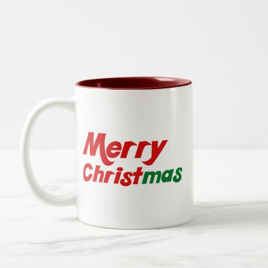 メリークリスマス ツートーンマグカップ (左)