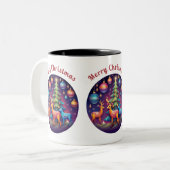 メリークリスマス ツートーンマグカップ (正面左)