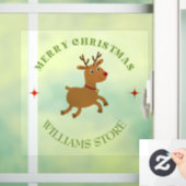 メリークリスマス テキスト リンデューブ ホワイト ウィンドウサイン (ホーム)