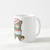 「メリークリスマス」テディベア コーヒーマグカップ (正面右)