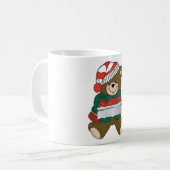 「メリークリスマス」テディベア コーヒーマグカップ (正面左)