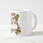 「メリークリスマス」テディベア ジャンボコーヒーマグカップ (正面右)