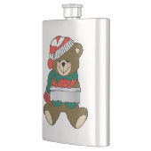 「メリークリスマス」テディベア フラスク (左)