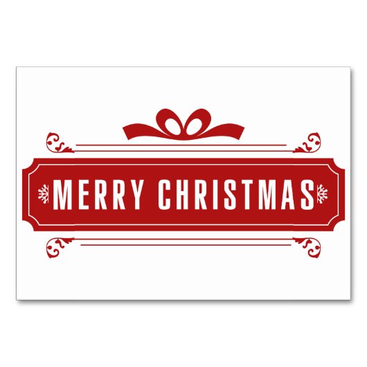 メリークリスマス テーブルナンバー (正面)