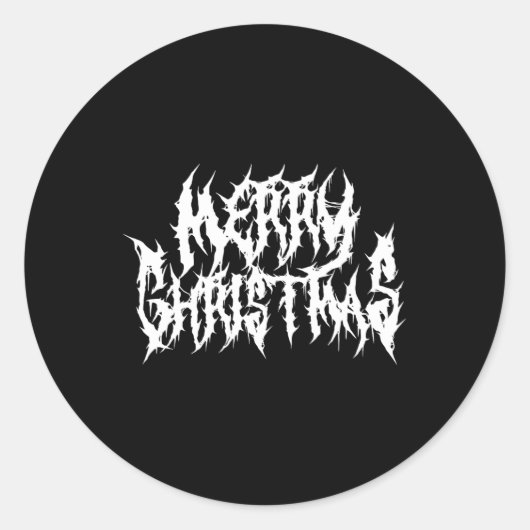 メリークリスマス.デスメタル ラウンドシール (正面)