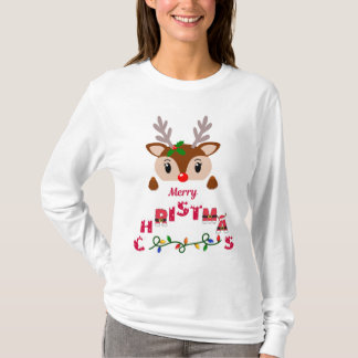 メリークリスマス・トナカイのスウェットシャツ Tシャツ