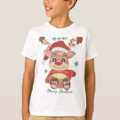 メリークリスマス・トナカイ - 祝祭と楽しみ! Tシャツ (正面)
