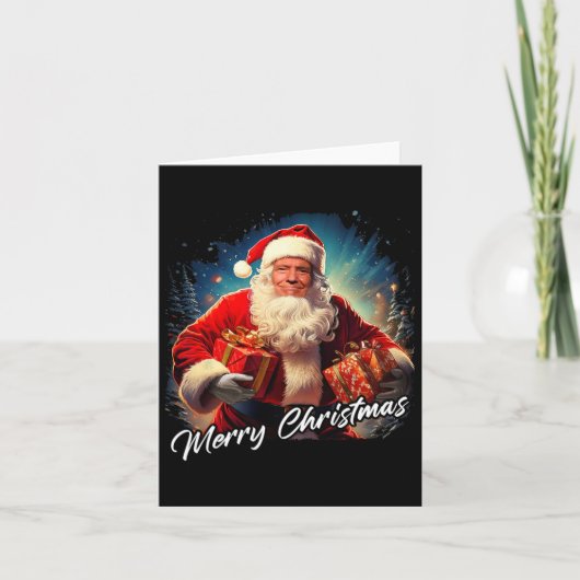メリークリスマス – トランプ・サンタグラおもしろいップ大統領 カード (正面)