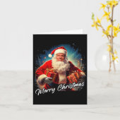 メリークリスマス – トランプ・サンタグラおもしろいップ大統領 カード (黄色い花)