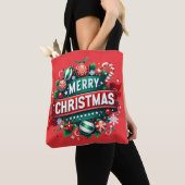 メリークリスマス トートバッグ (クローズアップ)