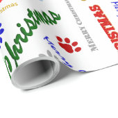 メリークリスマス&ドッグポーラッピング紙 ラッピングペーパー (ロールコーナー)